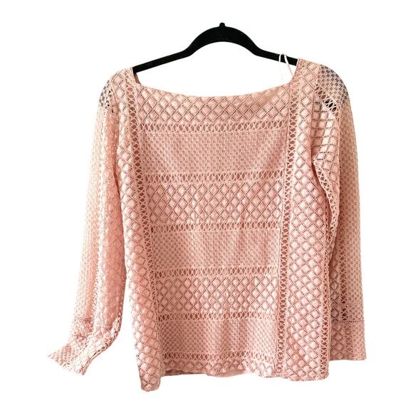 Massimo Dutti Blush Textured Cotton Blouse – Size 2 - Picture 4 of 7